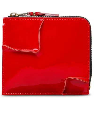 Comme Des Garçons 'medley' Red Leather Wallet