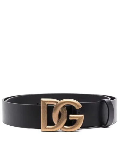 Dolce & Gabbana Logo Belt. Accessories In Black