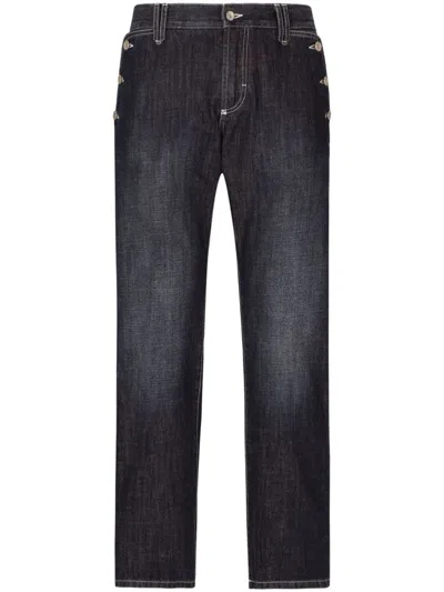 Dolce & Gabbana Denim Trousers Clothing In Black