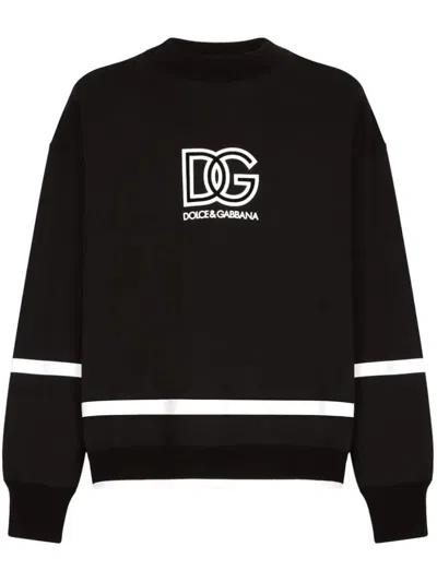 Dolce & Gabbana Long Sleeve Gyro Sweatshirt Clothing In Black