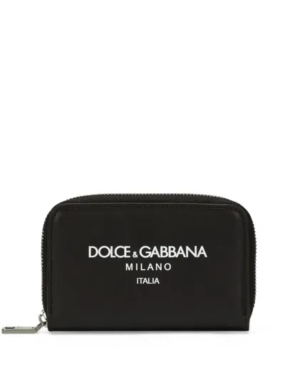 Dolce & Gabbana Printed Wallet Accessories In Black