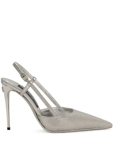 Dolce & Gabbana Slingback Shoes In Grey