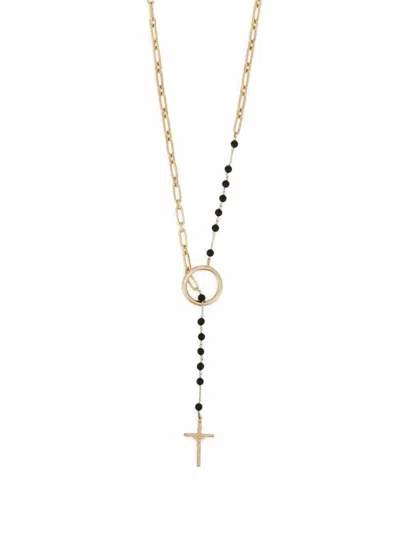 Dolce & Gabbana Spheres And Cross Necklace Accessories In Grey