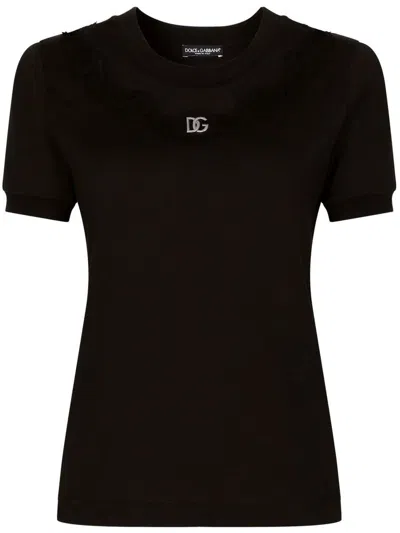 Dolce & Gabbana Logo T-shirt In Black