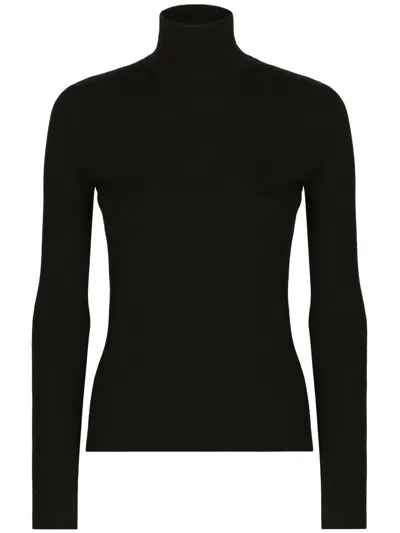 Dolce & Gabbana Turtleneck Pullover Clothing In Black