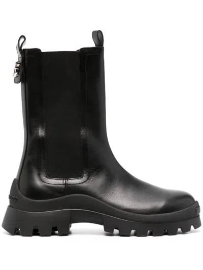 Dsquared2 Calf Ankle Boots Shoes In Black