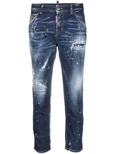 Dsquared2 Cool Girl Cropped Jeans Clothing In Blue
