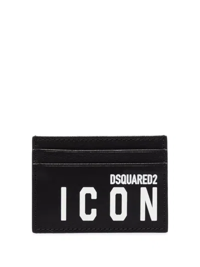 Dsquared2 Icon Credit Card Holder In Black