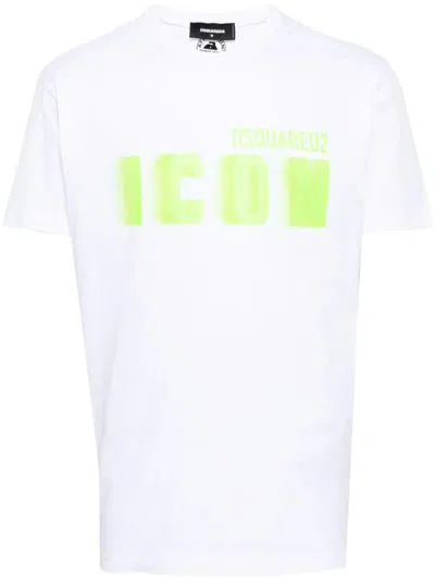 Dsquared2 Icon Blur Cool Fit T-shirt In White