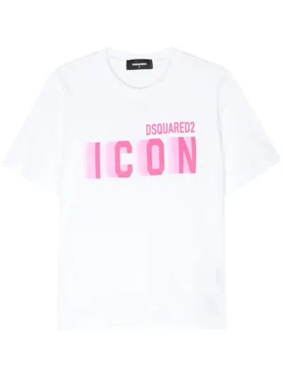 Dsquared2 Icon Blur Easy Fit Tee Clothing In White