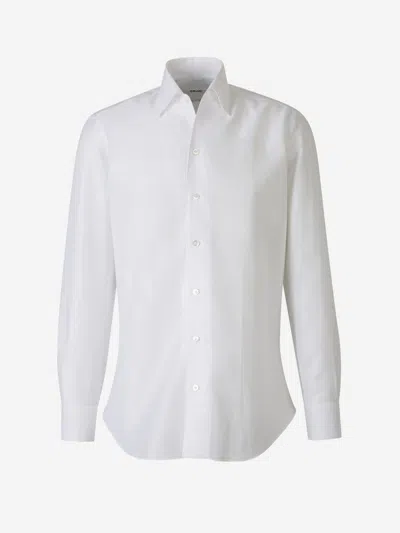Fray Fil A Fil Linen Shirt In White