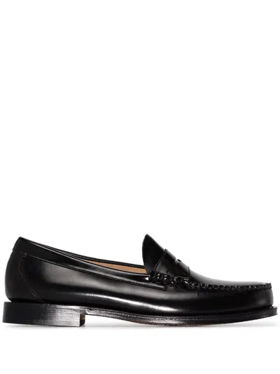 Gh Bass Mens Weejun Heritage Larson Soft Penny Loafers In Black