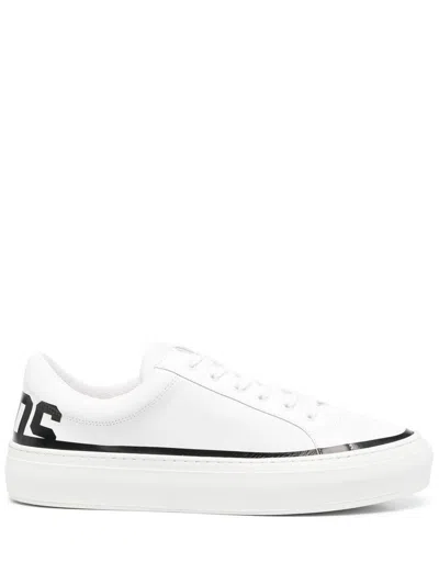 Gcds Logo-print Low-top Sneakers In White