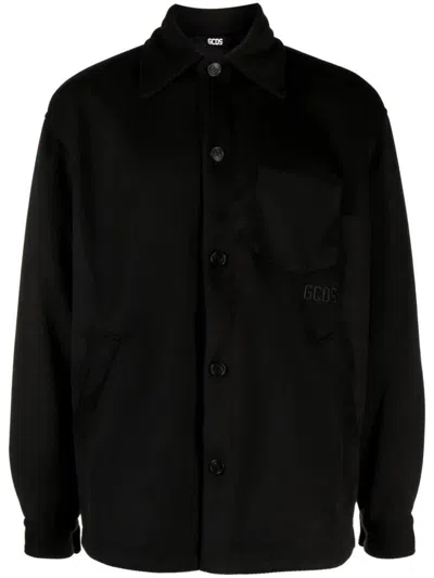 Gcds Low Band Overshirt Clothing In Black