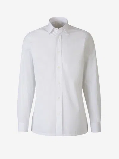 Givenchy Cotton Logo Shirt In Embroidered Logo On The Front