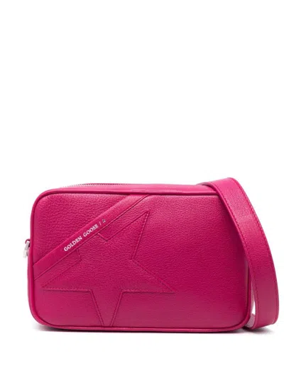 Golden Goose Shoulder Bag In Fuxia Leather In Pink & Purple
