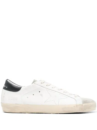 Golden Goose Super Star Leather Shoes In White