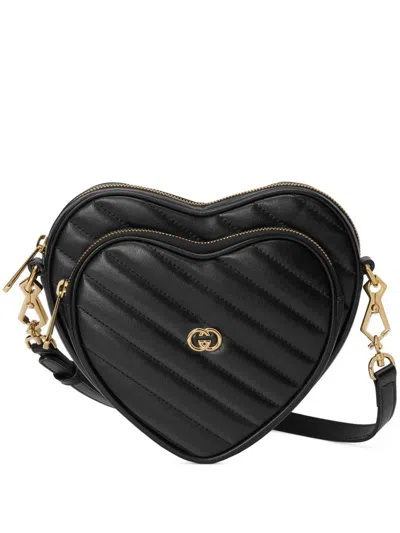 Gucci Heart Bags In Black