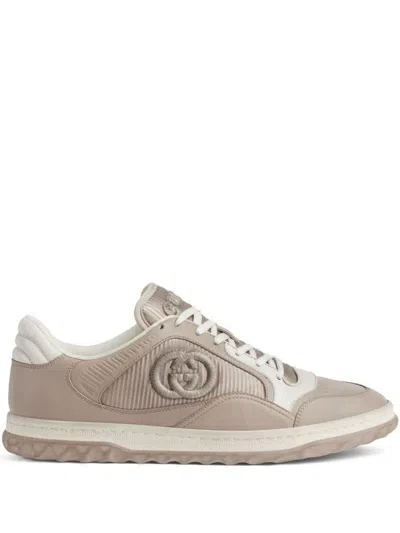 Gucci Leather Trainer Shoes In Nude & Neutrals
