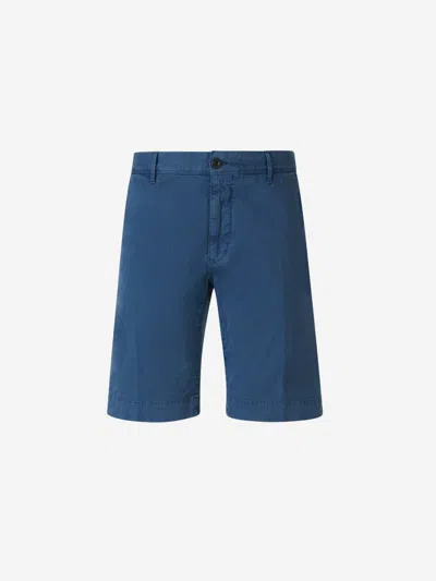 Incotex Casual Cotton Bermudas In Blue