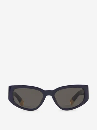 Jacquemus Rectangular Sunglasses In Midnight Blue