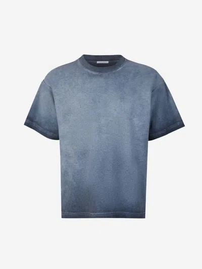 John Elliott Phoenix Oil Wash T-shirt In Navy Blue