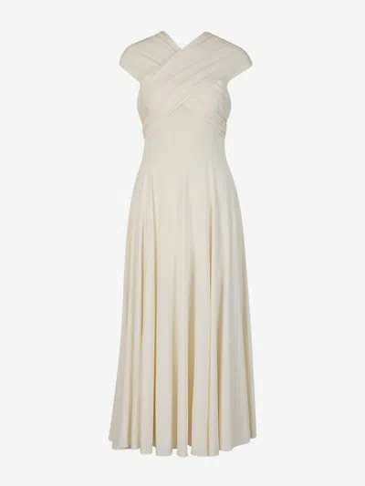 Khaite Bruna Maxi Dress In Cream