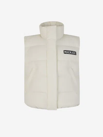 Mackage Logo Padded Waistcoat In Beige