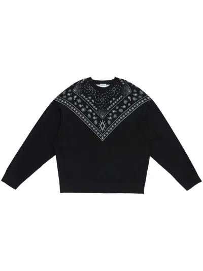 Marcelo Burlon County Of Milan Knit Comfort Crew Bandana Clothing In Black