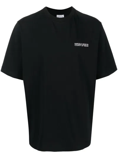 Marcelo Burlon County Of Milan Tempera Cross Over T-shirt Clothing In Black