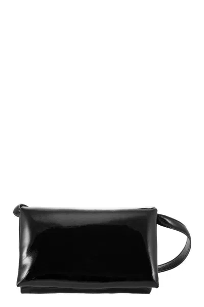 Marni Prisma - Patent Leather Shoulder Bag In Black