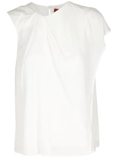 Max Mara Ubalda Silk Top In White