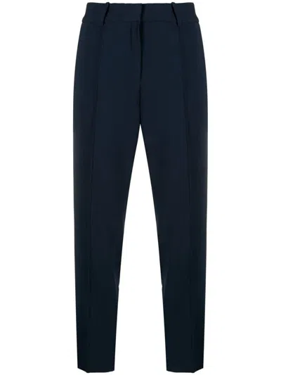 Michael Kors Slim Crop Trousers In Dark Blue