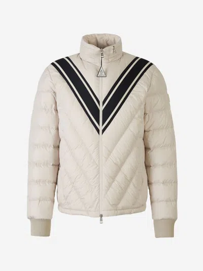 Moncler Barrot Quilted Down Jacket In Cream