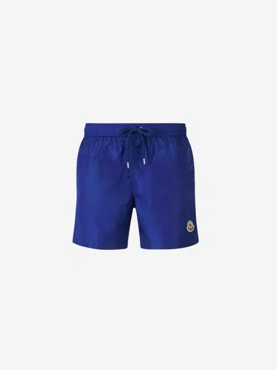 Moncler Mare Boxer Swimsuit In Cobalt Blue