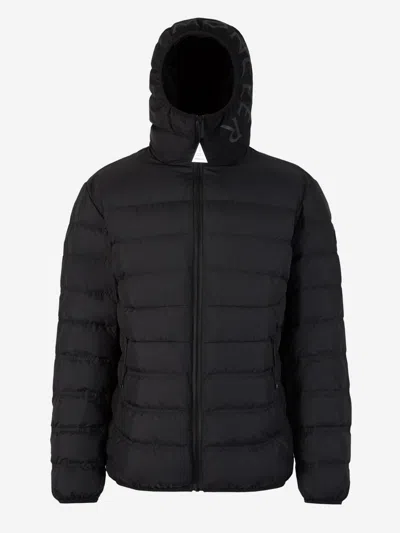 Moncler Padded Hooded Jacket In Black