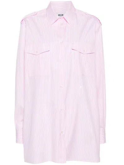Msgm Shirt Clothing In Pink & Purple