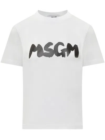 Msgm T-shirt Clothing In White