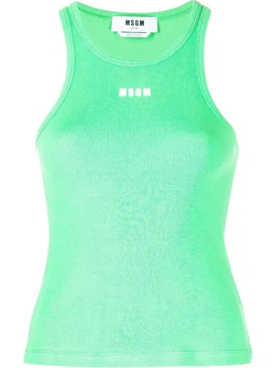 Msgm Top Clothing In Green