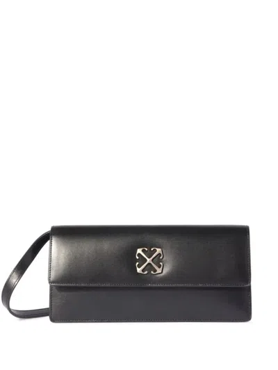 Off-white Jitney 1.0 Leather Shoulder Bag In Black