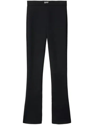 Off-white Sleek Split Leggings Clothing In Black