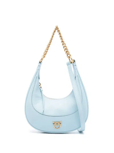 Pinko Brioche Hobo Mini Calf Bags In Blue