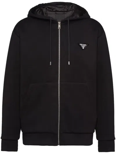 Prada Hoodie Clothing In Black