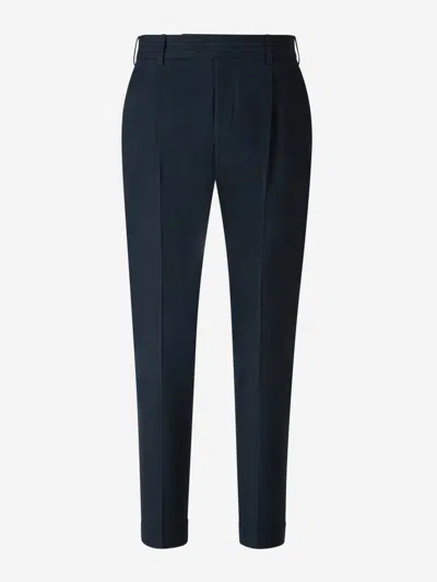 Pt01 Cotton Formal Trousers In Navy Blue