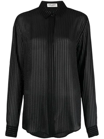 Saint Laurent Chemise Classique Clothing In Black