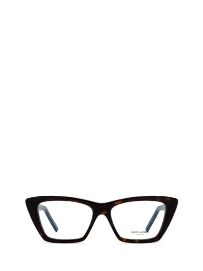 Saint Laurent Eyewear Eyeglasses In Havana