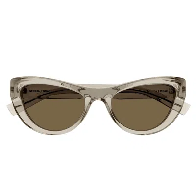 Saint Laurent Eyewear Sunglasses In Beige
