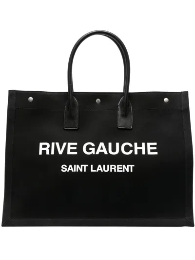 Saint Laurent Tote Rive Gau Bags In Black