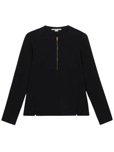 Stella Mccartney Iconic Zipper Detailed Top Clothing In Black