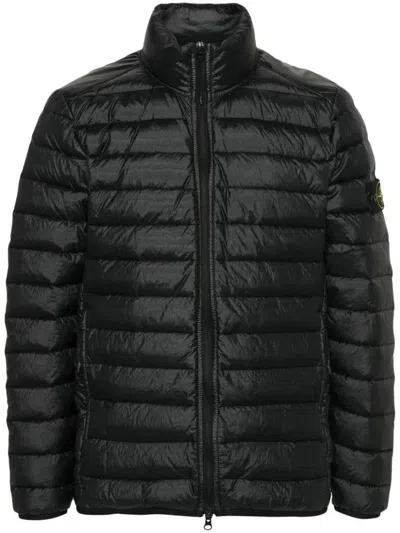Stone Island Real Feather Jacket Clothing In Black